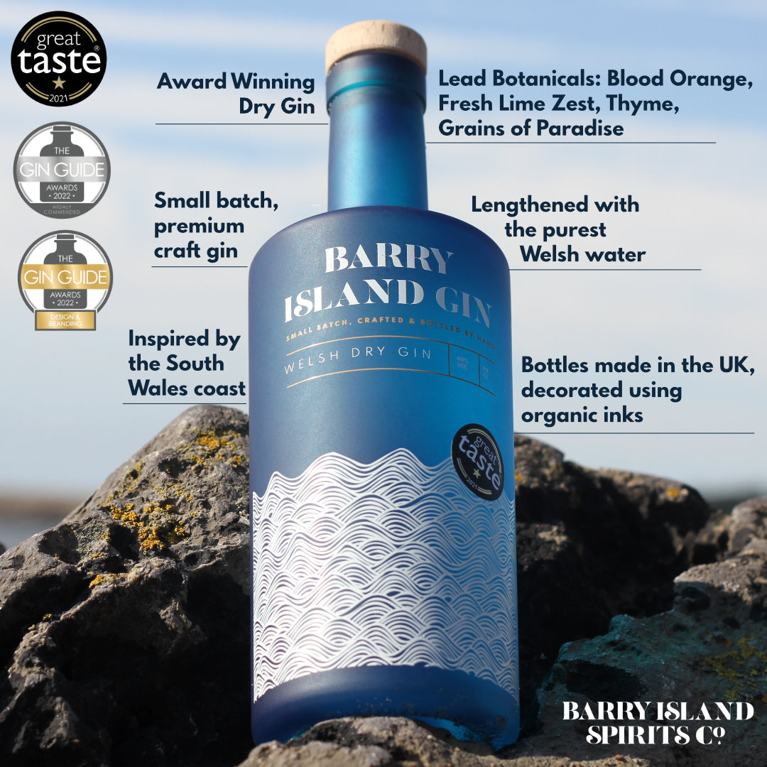 Barry Island Welsh Dry Gin Bottle