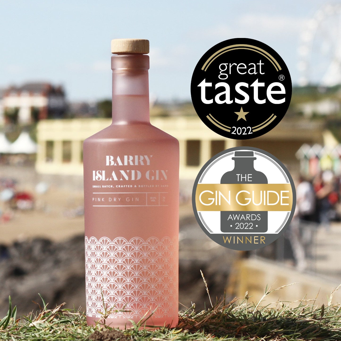 Barry Island Pink Dry Gin Bottle
