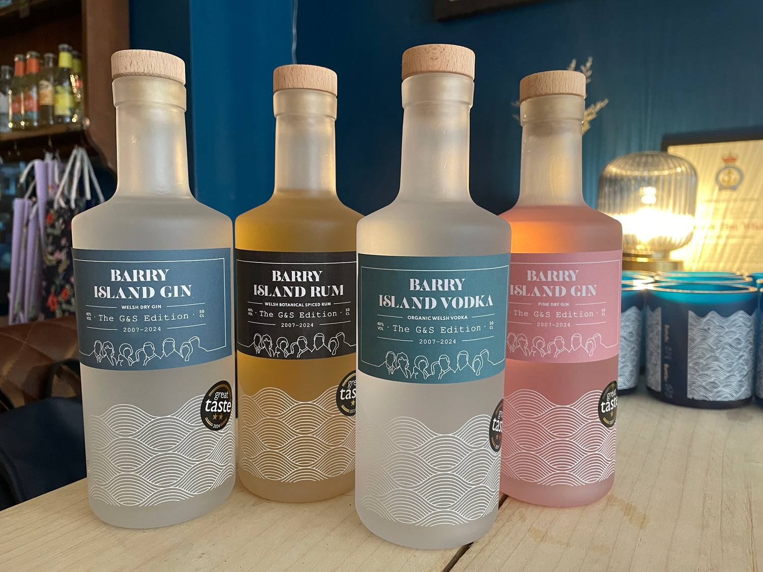 Barry Island Spirits Co Limited Edition Gavin and Stacey bottles