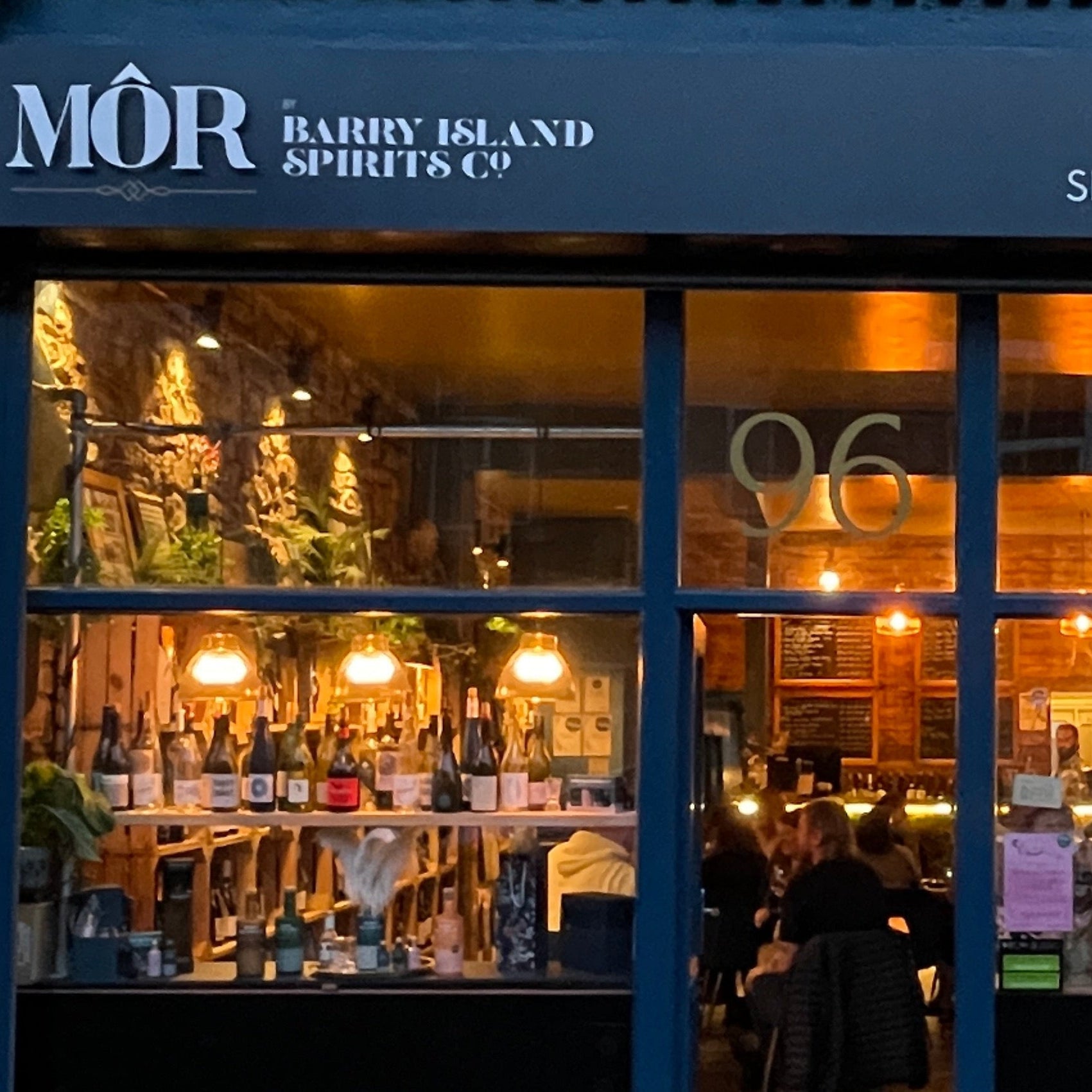 Exterior of Mor by Barry Island Spirits Co at 96 High Street